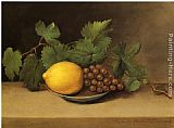 Lemon and Grapes by Raphaelle Peale